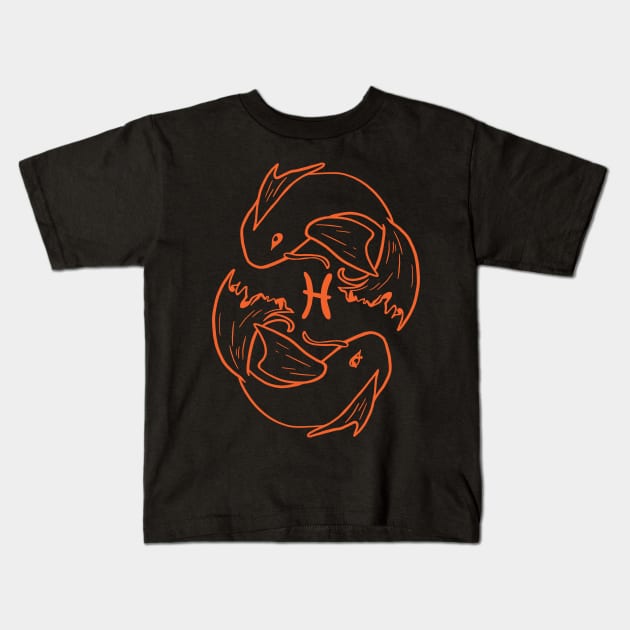 Pisces Zodiac Sign - Astrology Kids T-Shirt by isstgeschichte